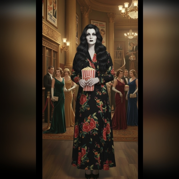 Vintage 80s Norma Kamali Dress Does 1920s Or 1930s Garden Party Dress S - Picture 2 of 15